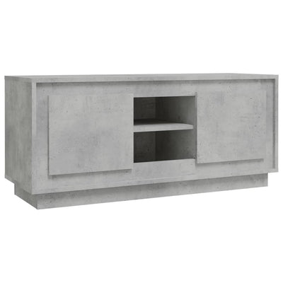 TV-taso betoninharmaa 102x35x45 cm tekninen puu