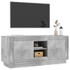 TV-taso betoninharmaa 102x35x45 cm tekninen puu