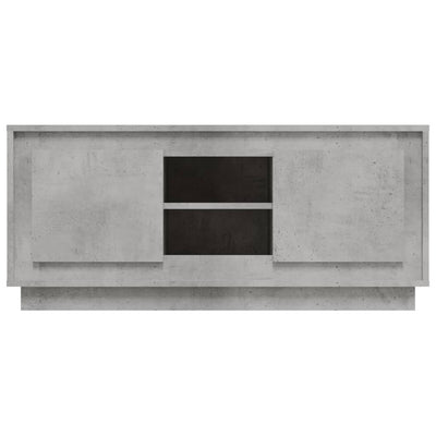 TV-taso betoninharmaa 102x35x45 cm tekninen puu