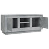 TV-taso betoninharmaa 102x35x45 cm tekninen puu