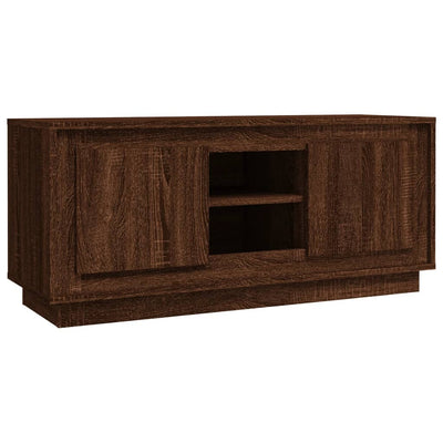 TV-taso ruskea tammi 102x35x45 cm tekninen puu