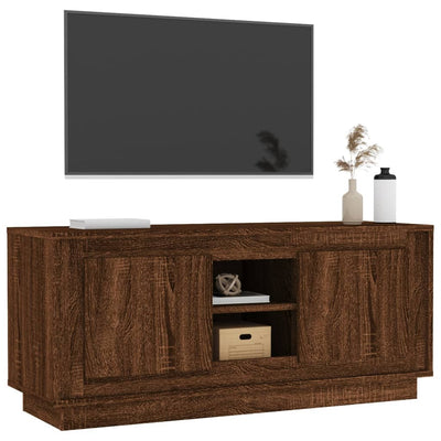 TV-taso ruskea tammi 102x35x45 cm tekninen puu