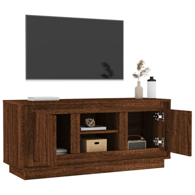 TV-taso ruskea tammi 102x35x45 cm tekninen puu