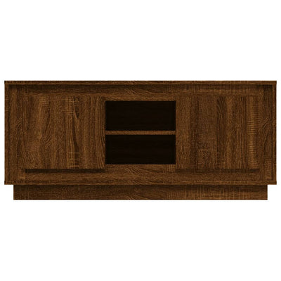 TV-taso ruskea tammi 102x35x45 cm tekninen puu