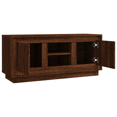 TV-taso ruskea tammi 102x35x45 cm tekninen puu