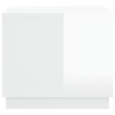 Valkoinen sohvapöytä Catius 51x50x44cm (korkeakiilto, puinen)