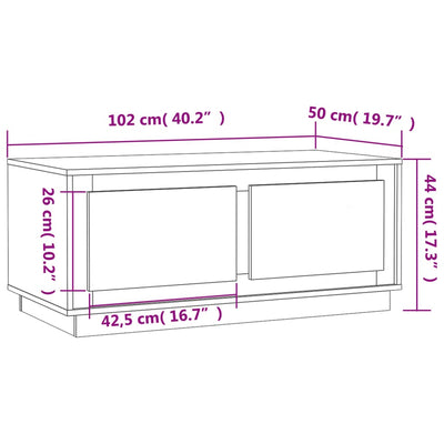 Sohvapöytä Sonoma-tammi 102x50x44 cm tekninen puu