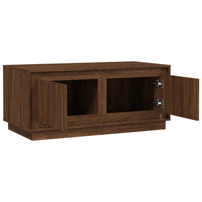 Sohvapöytä ruskea tammi 102x50x44 cm tekninen puu