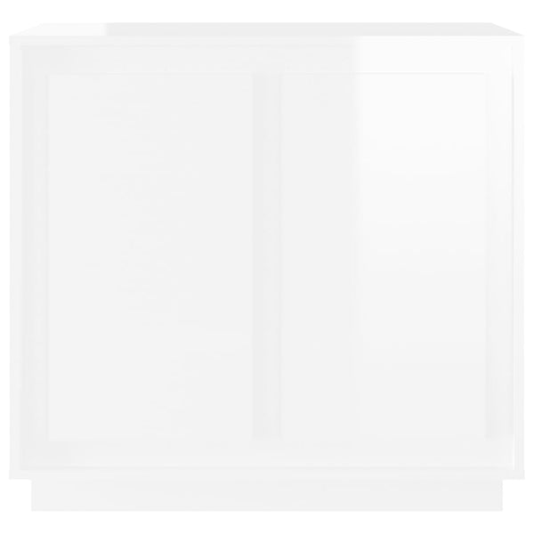 Valkoinen senkki Zdanek 80x34x75cm (korkeakiilto, puinen)