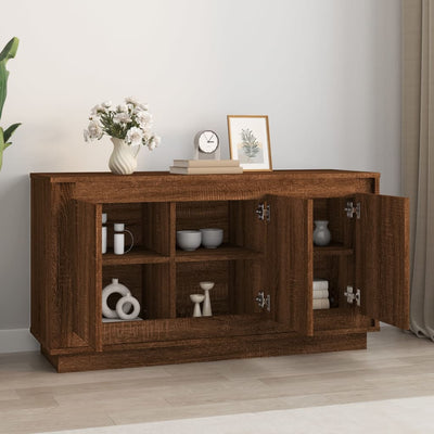 Senkki ruskea tammi 102x35x55 cm tekninen puu