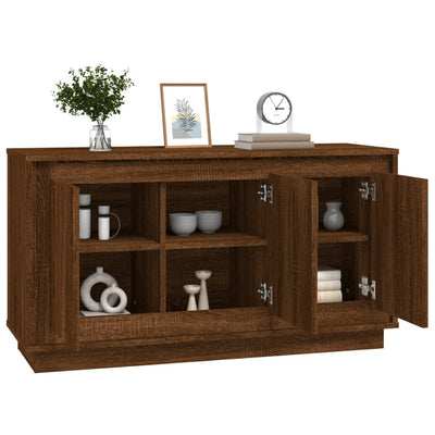 Senkki ruskea tammi 102x35x55 cm tekninen puu