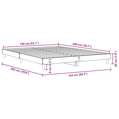 Sonoma tammi sängynrunko Dobronica 140x200cm (puinen)