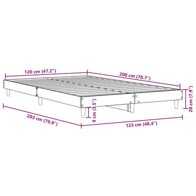 Sonoma tammi sängynrunko Dobronica 120x200cm (puinen)