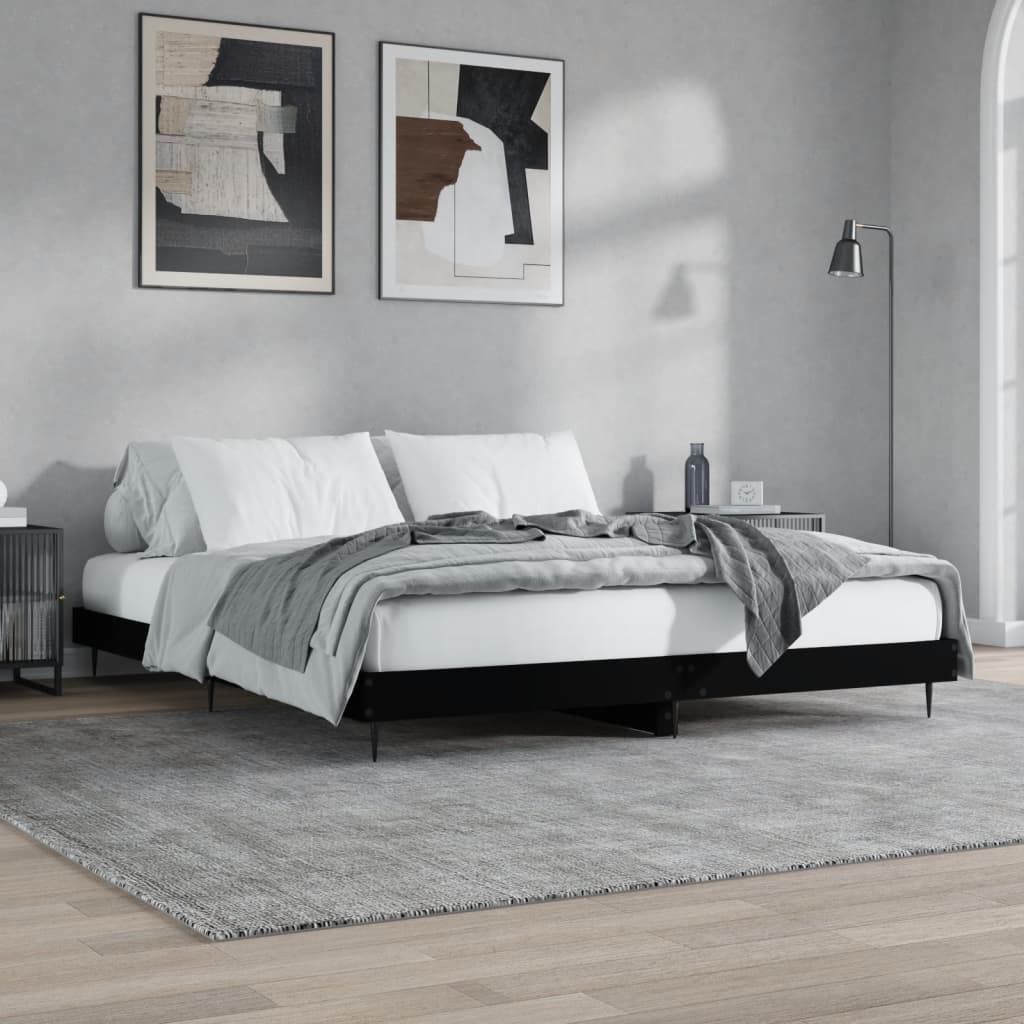 Musta sängynrunko Rl 200x200cm (puinen)