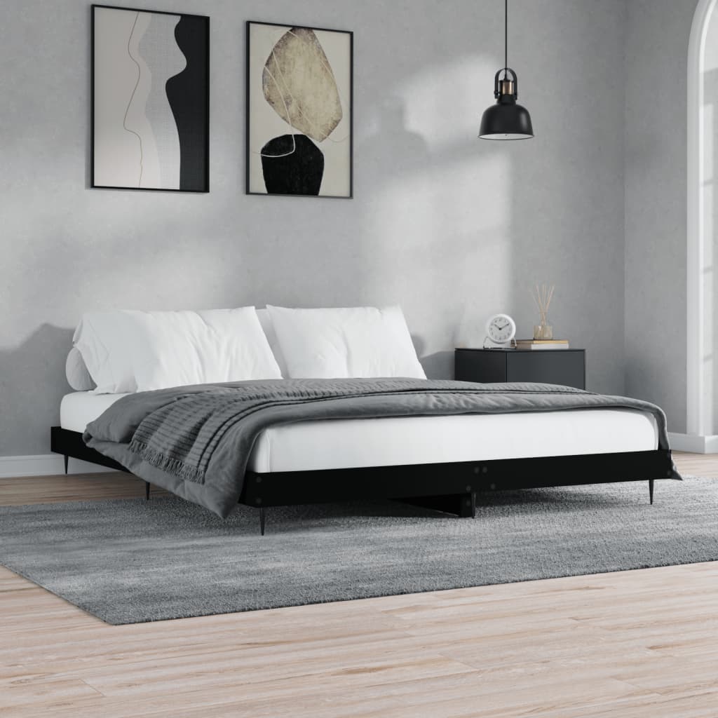 Musta sängynrunko Rl 200x200cm (puinen)