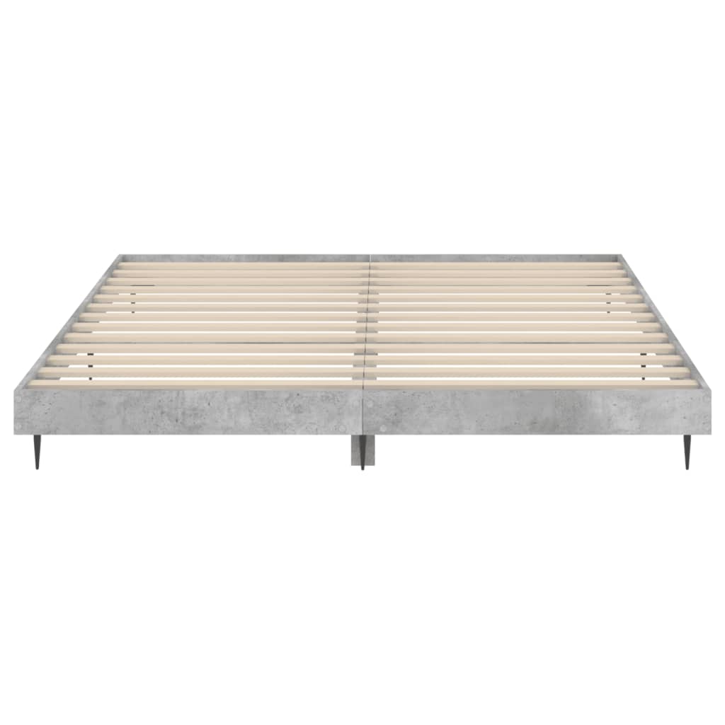 Betoninharmaa sängynrunko Rl 200x200cm (puinen)