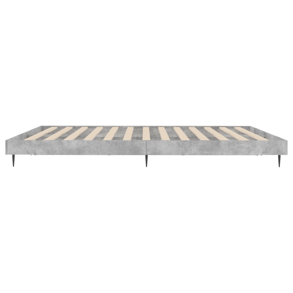 Betoninharmaa sängynrunko Rl 200x200cm (puinen)