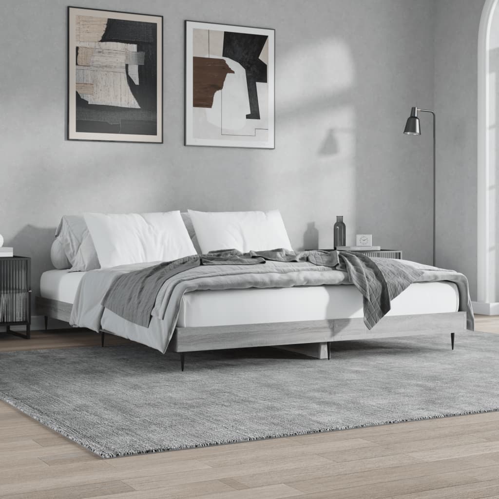 Harmaa sängynrunko Rl 200x200cm (puinen)