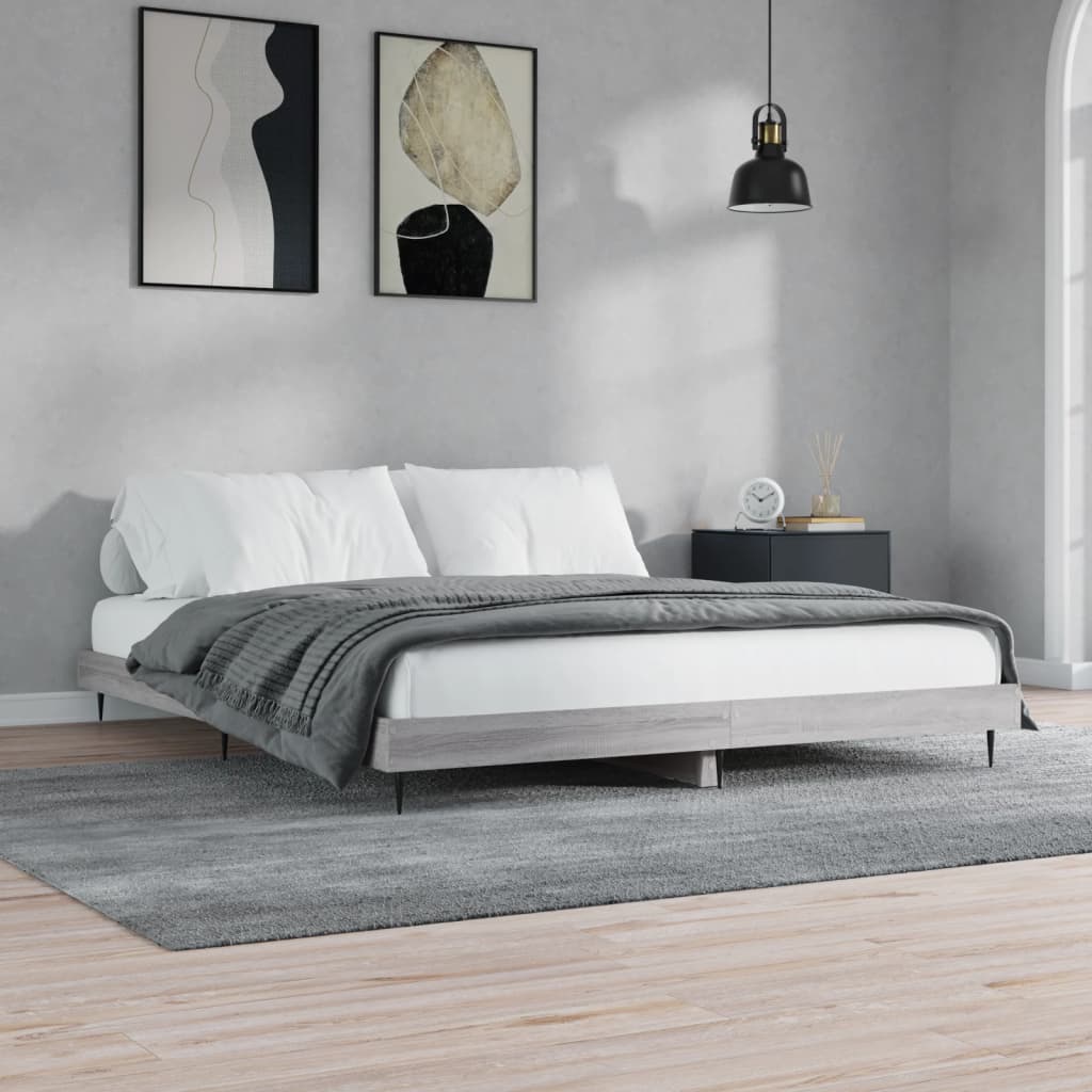 Harmaa sängynrunko Rl 200x200cm (puinen)