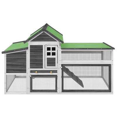 Harmaa kanankoppi Leuta 186,5x58,5x113cm (mänty)