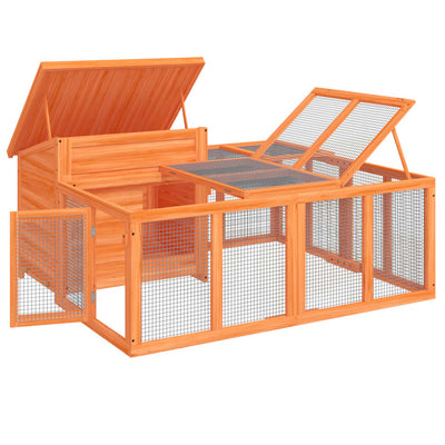 Ruskea kaninkoppi Agafiia 144x123x67,5cm (mänty)