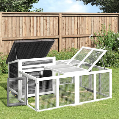 Harmaa kaninkoppi Agafiia 144x123x67,5cm (mänty)