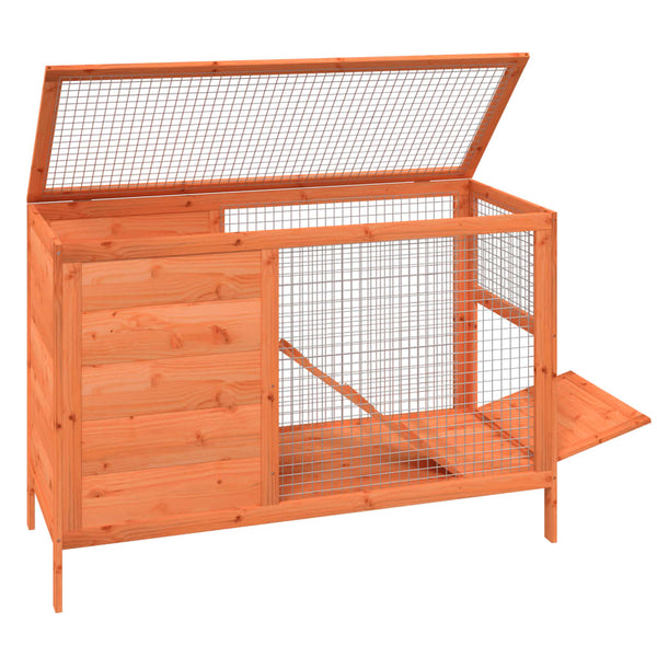 Kaninkoppi ruskea 103x44x69,5 cm täysi mänty