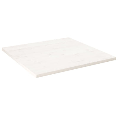 Pöytälevy valkoinen 70x70x2,5 cm täysi mänty neliö