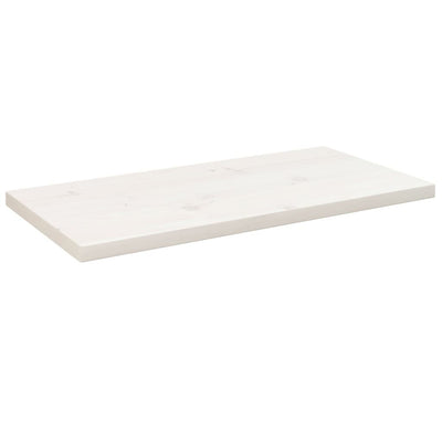 Pöytälevy valkoinen 80x40x2,5 cm täysi mänty suorakaide