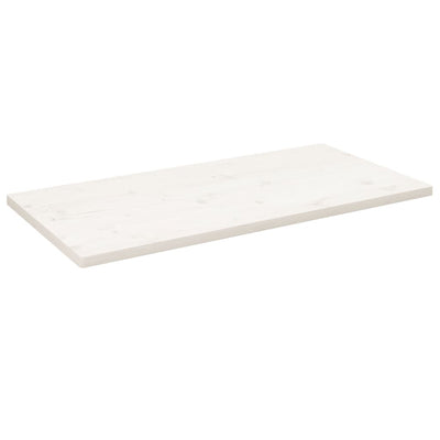 Pöytälevy valkoinen 110x60x2,5 cm täysi mänty suorakaide