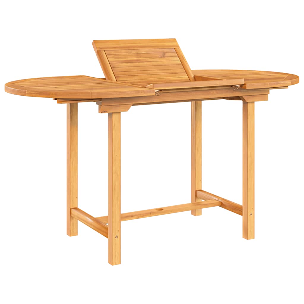 Jatkettava puutarhapöytä Romen 110-160x80x75cm (tiikki)