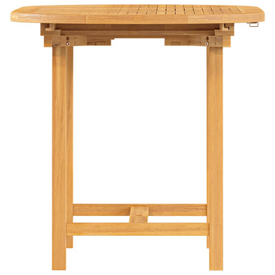 Jatkettava puutarhapöytä 110-160x80x75 cm täysi tiikki