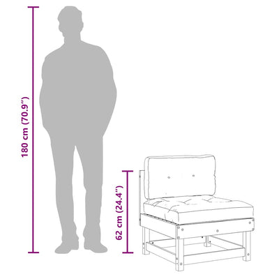 Hunajanruskea keskisohva tyynyillä Baubec (mänty)