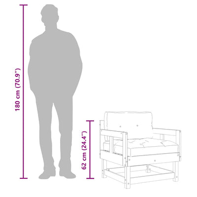 Puutarhatuolit tyynyillä Baubec (2 kpl douglaskuusi)