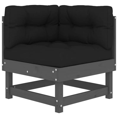 Harmaa kulmasohvat tyynyillä Baubec (2 kpl mänty)