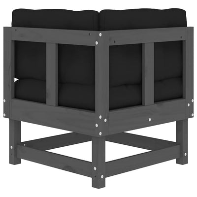 Harmaa kulmasohvat tyynyillä Baubec (2 kpl mänty)