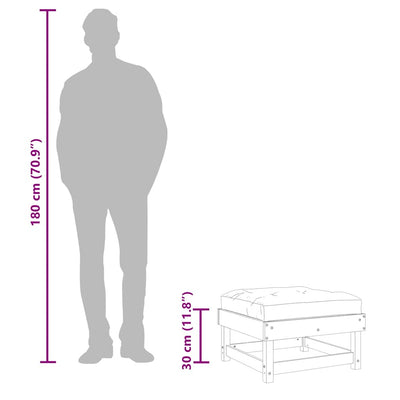 Harmaa ulkorahit tyynyillä Baubec (2 kpl mänty)