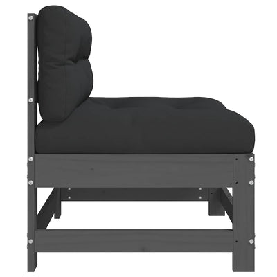 Harmaa keskisohva tyynyillä Egbert (mänty)