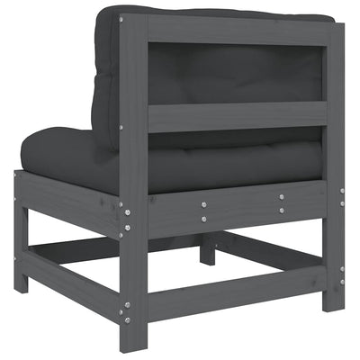 Harmaa keskisohva tyynyillä Egbert (mänty)