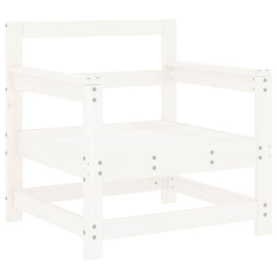 Valkoinen puutarhatuolit tyynyillä Egbert (2 kpl mänty)