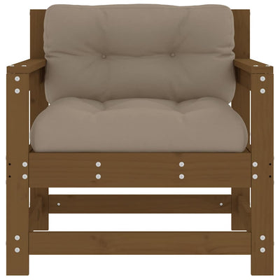 Hunajanruskea puutarhatuolit tyynyillä Egbert (2 kpl mänty)