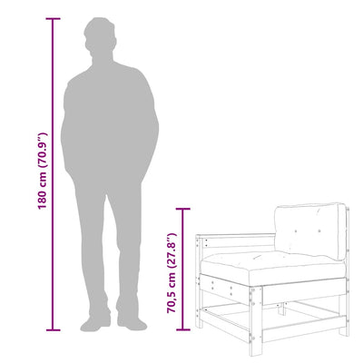 Valkoinen puutarhatuoli tyynyillä Egbert (mänty)
