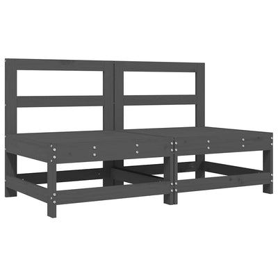 Harmaa keskisohvat tyynyillä Egbert (2 kpl mänty)