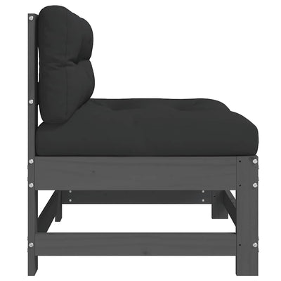 Harmaa keskisohvat tyynyillä Egbert (2 kpl mänty)