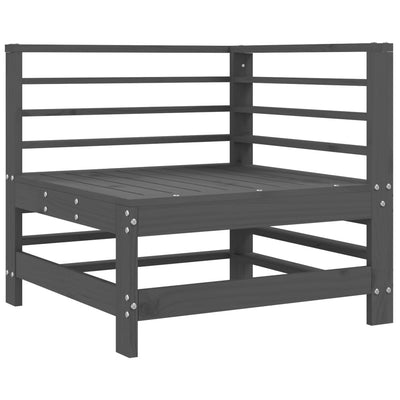 Harmaa kulmasohva tyynyillä Iosefinii (mänty)