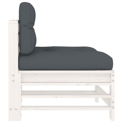 Valkoinen keskisohva tyynyillä Iosefinii (mänty)