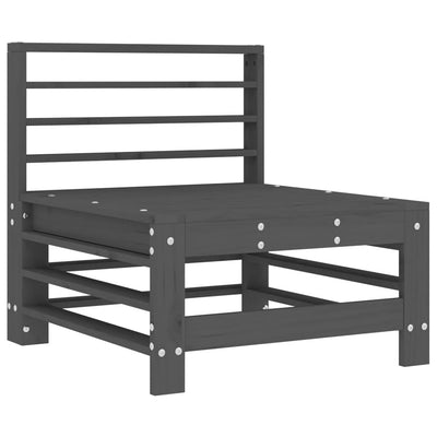 Harmaa keskisohva tyynyillä Iosefinii (mänty)