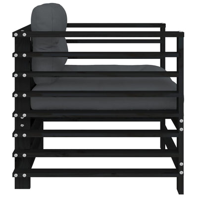 Musta puutarhatuolit tyynyillä Iosefinii (2 kpl mänty)