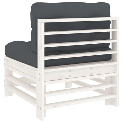 Valkoinen keskisohvat tyynyillä Iosefinii (2 kpl mänty)