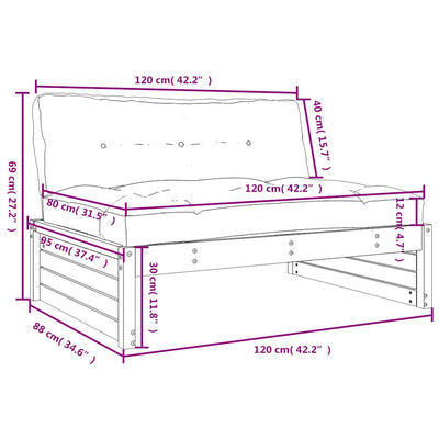 Keskisohva Hassouneh 120x80cm (kyllästetty mänty)